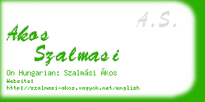 akos szalmasi business card